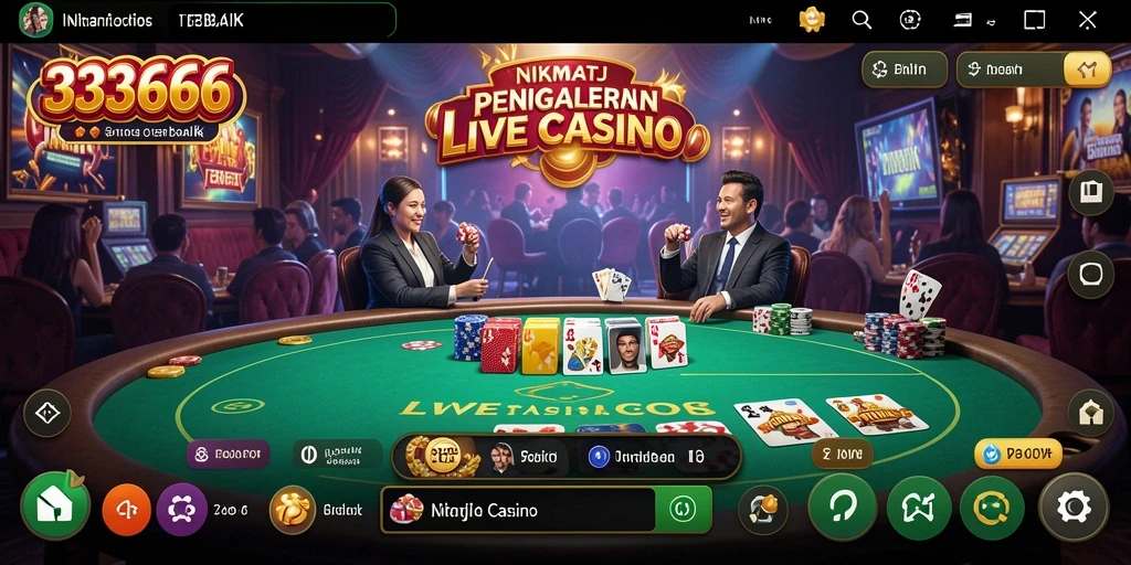 Tampilan grafik menawan dari gameplay Live Casino 333666.