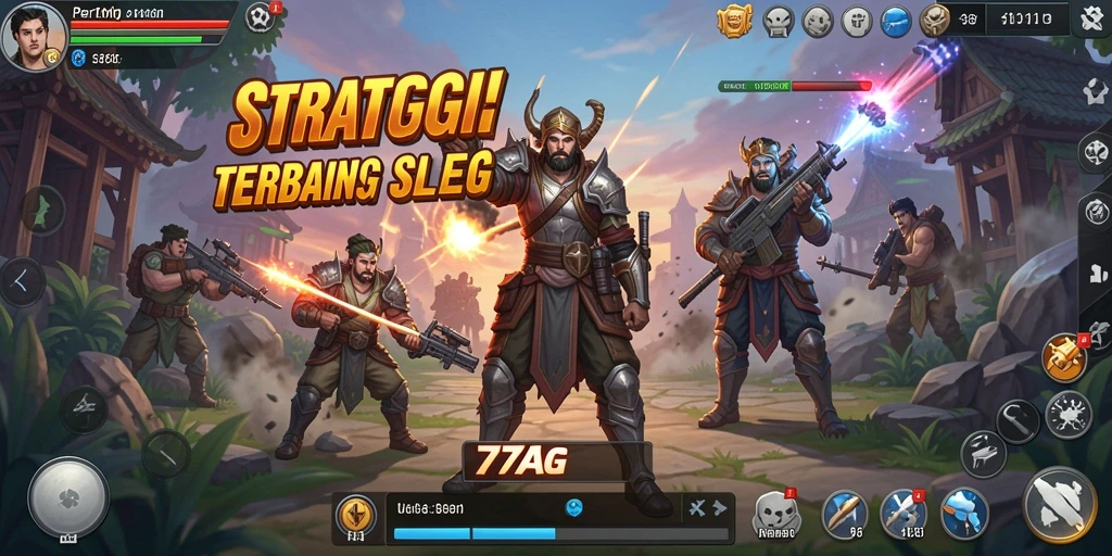 Tangkapan layar permainan menampilkan tindakan strategis dalam 77AG.