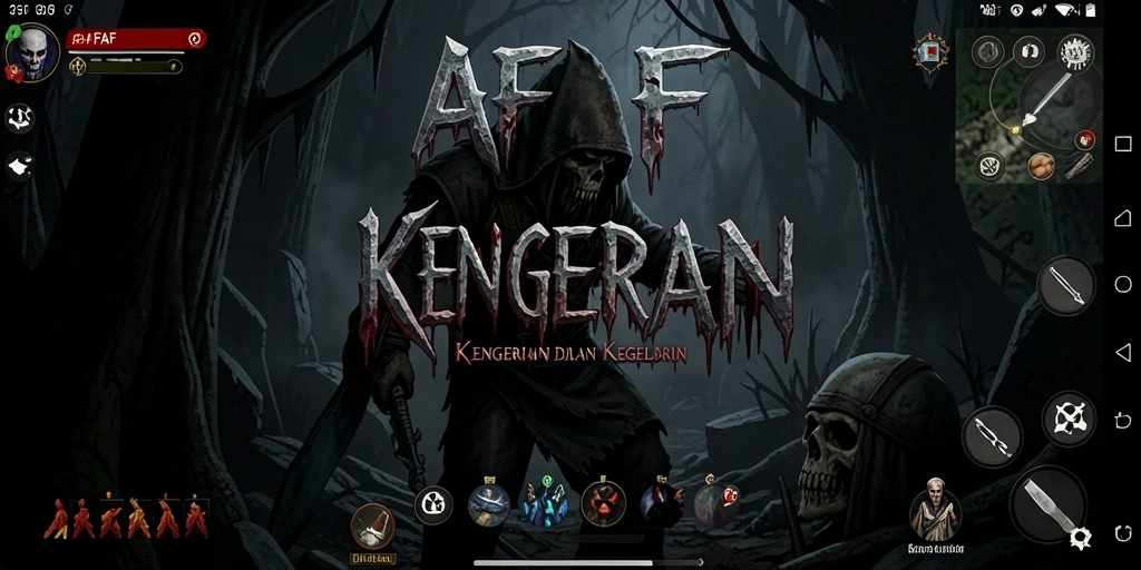 Tangkapan layar <strong>AFAF</strong> menampilkan suasana menegangkan saat menjelajahi lokasi angker.