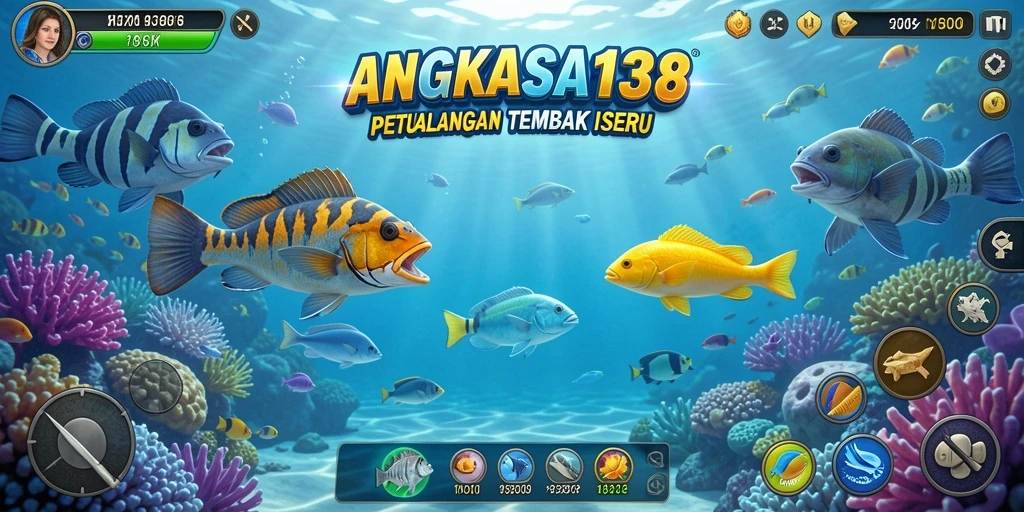 Tampilan screenshot ANGKASA138 dengan gameplay Tembak Ikan yang seru.