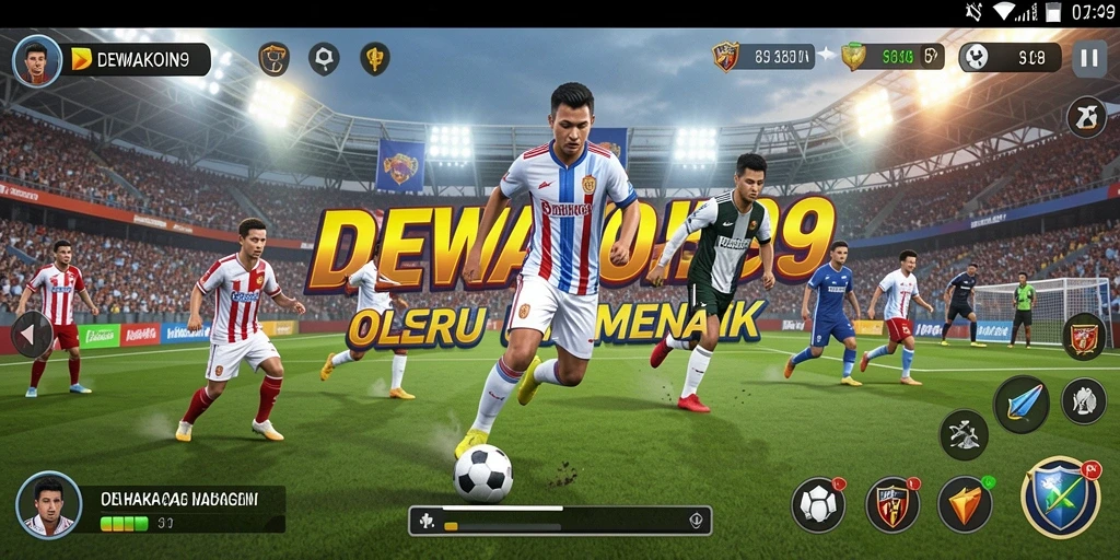 Screenshot DEWAKOIN99 menampilkan aksi seru di lapangan olahraga.