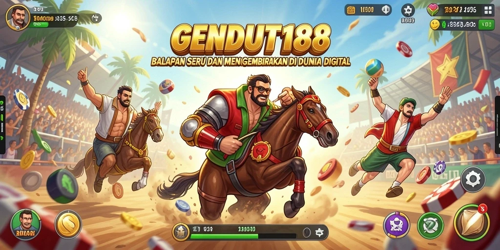 Tampilan gameplay GENDUT188 dengan aksi balapan yang mendebarkan.