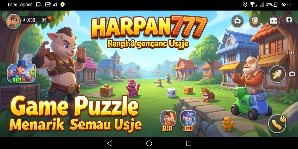 Screenshot utama HARAPAN777 menampilkan gameplay Puzzle yang menarik dan menantang.