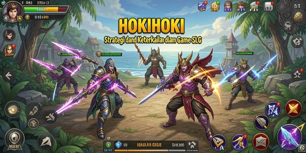 Screenshot HOKIHOKI menampilkan aksi strategi yang mendebarkan.