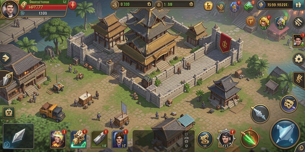 Tampilan menarik dari gameplay SLG HP777 yang penuh warna.