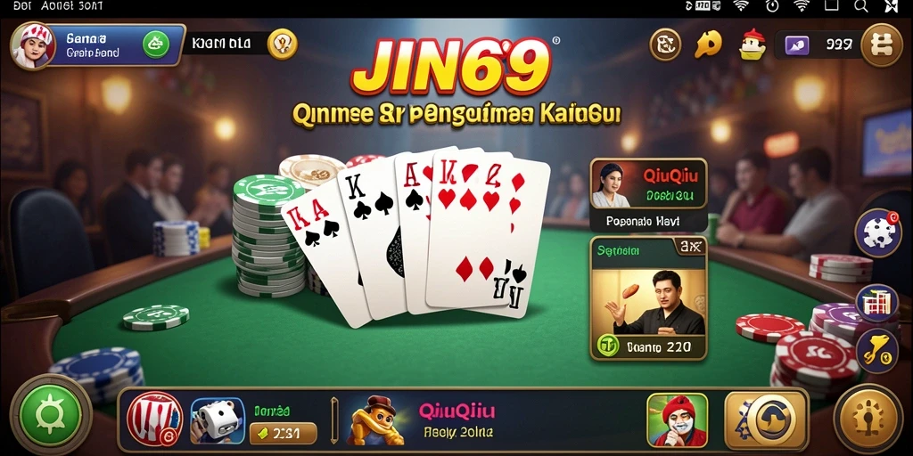 Gameplay seru QiuQiu di JIN69 dengan pemain aktif.