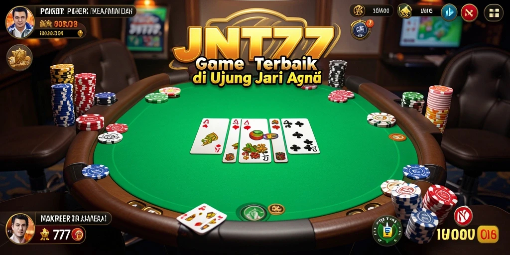 Screenshot utama JNT777 menampilkan gameplay seru poker.