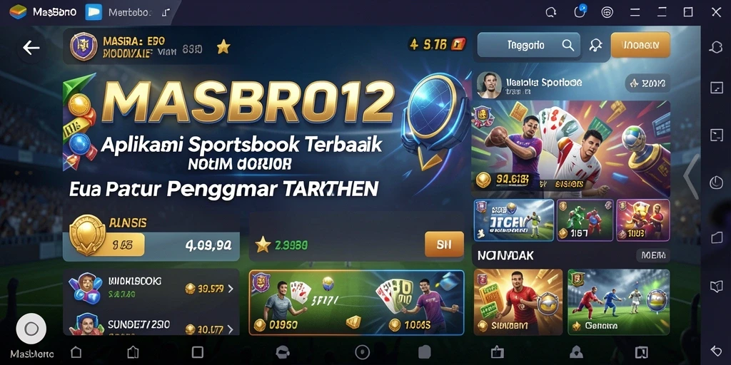 Screenshot utama MASBRO12 menampilkan gameplay taruhan olahraga yang menarik.