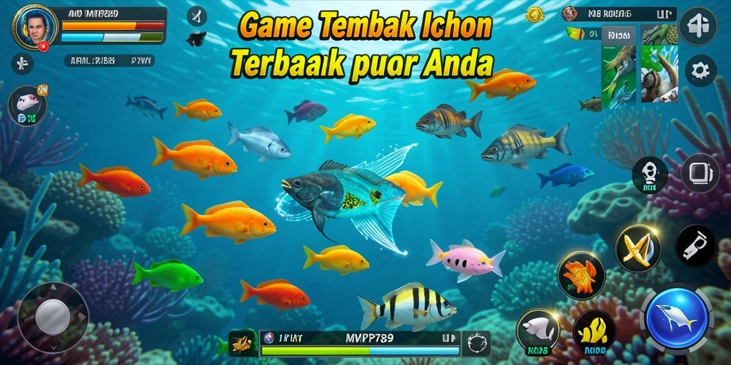 Tampilan gameplay Tembak Ikan yang mengasyikkan dan penuh warna.