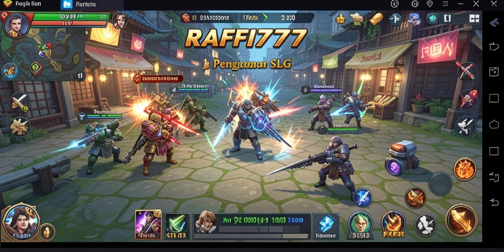 Screenshot utama RAFFI777 yang menunjukkan aksi seru game SLG.