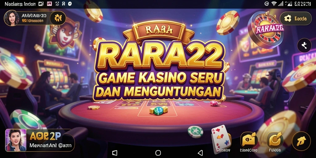 Tampilan permainan Kasino yang mendebarkan dan interaktif di RARA22.