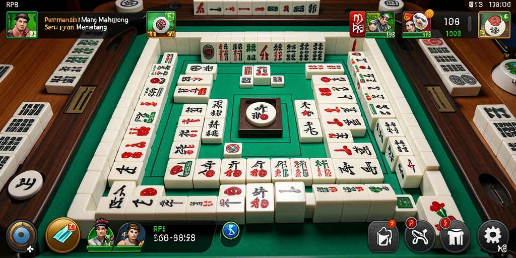 Tampilan gameplay Mahjong yang menarik dan menantang di RP8.