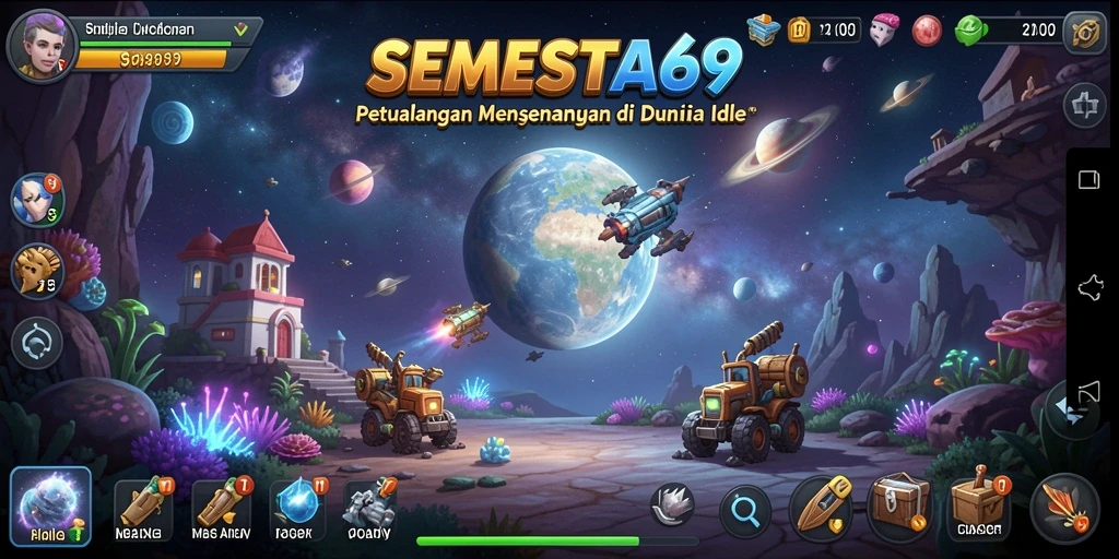 Tampilan gameplay SEMESTA69 yang menakjubkan dengan elemen Idle.