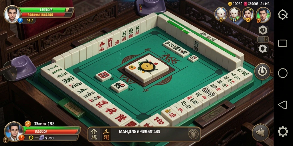 Tampilan gameplay V98 yang menakjubkan dalam permainan Mahjong.